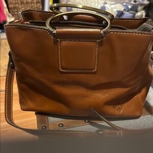 Patricia Nash, Elegant Brown Leather Handbag